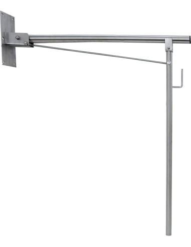 Barre rabattable en ACIER INOXYDABLE AISI 304 sati né avec support au sol