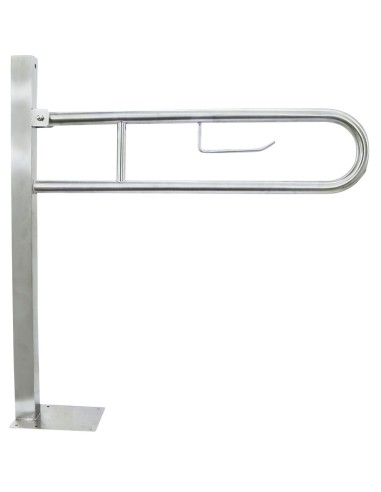 Barre rabattable en ACIER INOXYDABLE AISI 304 bril lant avec ancrage au sol