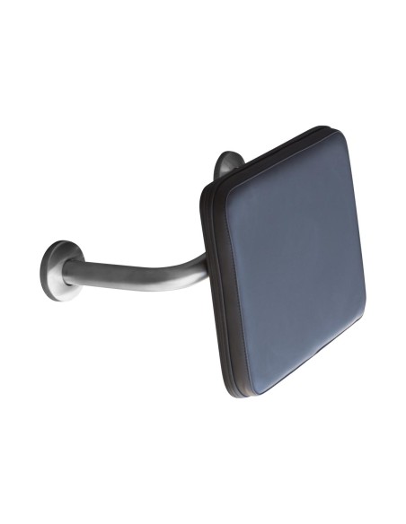 dossier rembouré, finition polyurethane noir