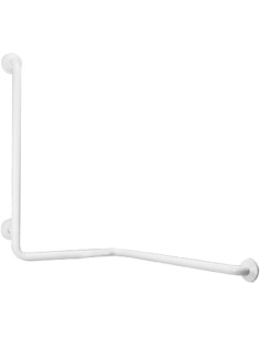 Barre fixe douche en ACIER INOXYDABLE AISI 304  bl anc 3 cotés