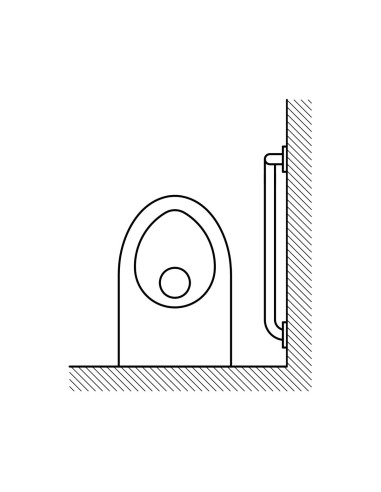 Barre fixe en ACIER INOXYDABLE AISI 304 blanc 90°