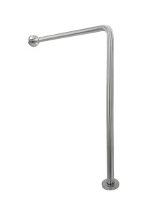 Barre fixe en ACIER INOXYDABLE AISI 304 brillant,  mur sol