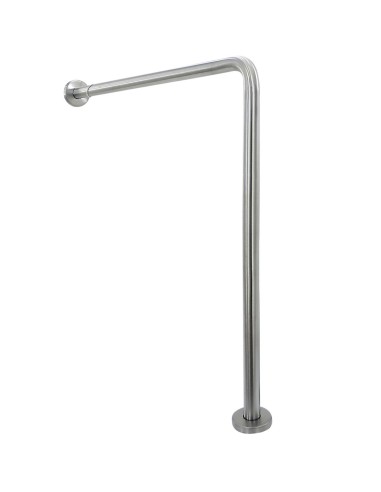 Barre fixe en ACIER INOXYDABLE AISI 304 brillant,  mur sol