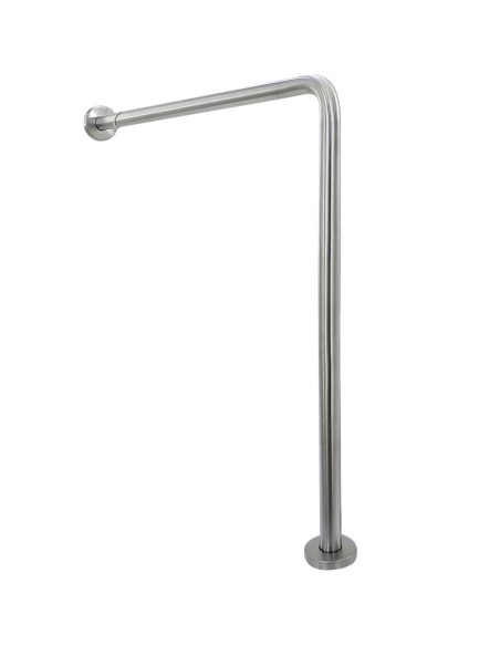 Barre fixe en ACIER INOXYDABLE AISI 304 satiné, mu r sol