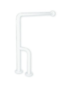 Barre fixe en ACIER INOXYDABLE AISI 304 blanc troi s points de fixation mur-sol