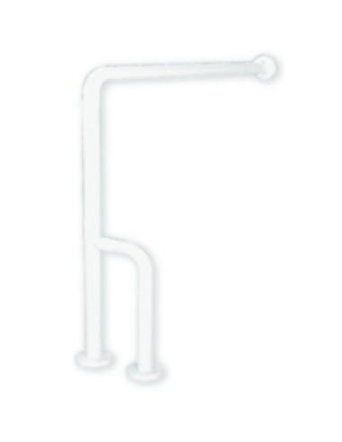 Barre fixe en ACIER INOXYDABLE AISI 304 blanc troi s points de fixation mur-sol