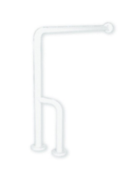 Barre fixe en ACIER INOXYDABLE AISI 304 blanc troi s points de fixation mur-sol