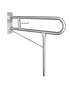 Barre rabattable en ACIER INOXYDABLE AISI 304  bri llant avec support au sol