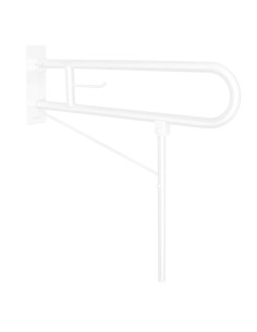 Barre rabattable en ACIER INOXYDABLE AISI 304 blan c avec support au sol