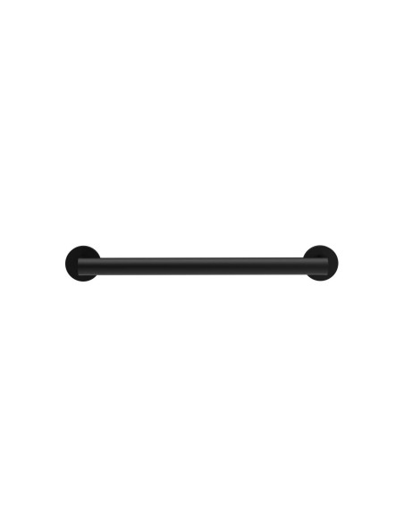 Barre droite avec deux points d’appui en acier inox AISI 304 noir, 300 mm