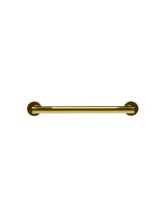 Barre droite avec deux points d’appui en acier inox AISI 304 or brillant PVD, 300 mm