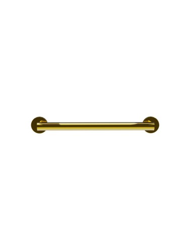 Barre droite avec deux points d’appui en acier inox AISI 304 or brillant PVD, 300 mm
