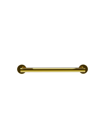 Barre droite avec deux points d’appui en acier inox AISI 304 or brillant PVD, 300 mm