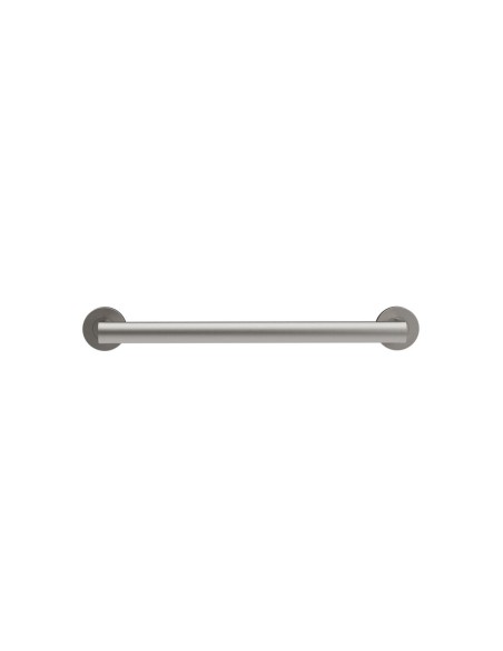 Barre droite avec deux points d’appui en acier inox AISI 304 satiné, 300 mm