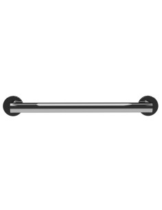Barre droite avec deux points d’appui en acier inox AISI 304 brillant, 450 mm