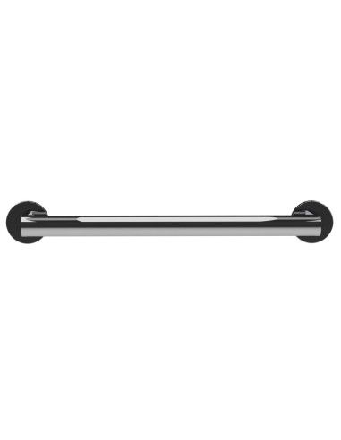 Barre droite avec deux points d’appui en acier inox AISI 304 brillant, 450 mm