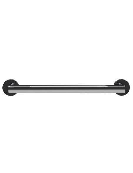 Barre droite avec deux points d’appui en acier inox AISI 304 brillant, 450 mm