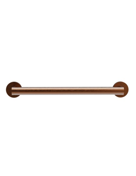 Barre droite avec deux points d’appui en acier inox AISI 304 bronze PVD, 450 mm