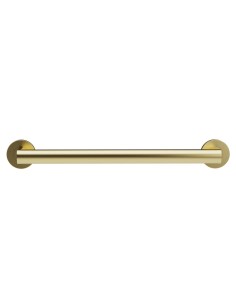 Barre droite avec deux points d’appui en acier inox AISI 304 or satiné PVD, 450 mm