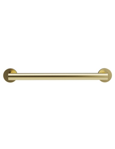 Barre droite avec deux points d’appui en acier inox AISI 304 or satiné PVD, 450 mm