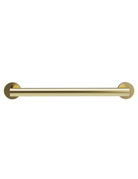 Barre droite avec deux points d’appui en acier inox AISI 304 or satiné PVD, 450 mm