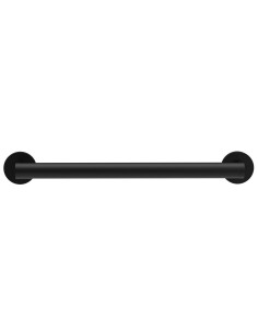 Barre droite avec deux points d’appui en acier inox AISI 304 noir, 450 mm
