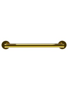 Barre droite avec deux points d’appui en acier inox AISI 304 or brillant PVD, 450 mm