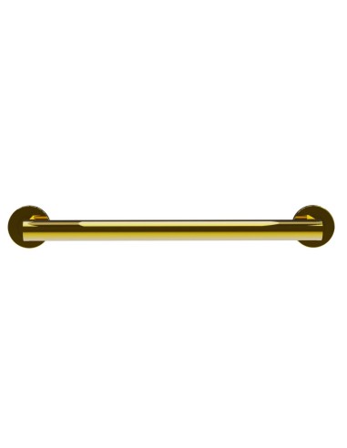 Barre droite avec deux points d’appui en acier inox AISI 304 or brillant PVD, 450 mm