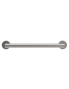 Barre droite avec deux points d’appui en acier inox AISI 304 satiné, 450 mm