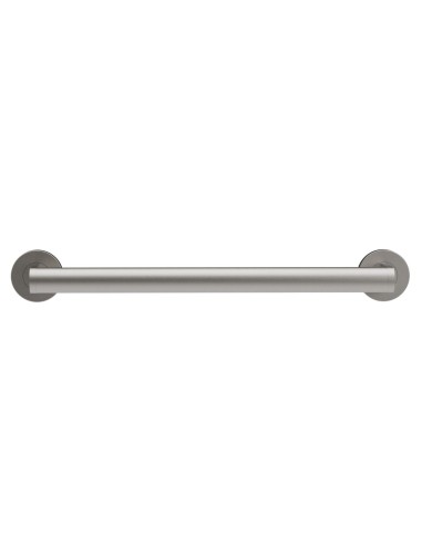 Barre droite avec deux points d’appui en acier inox AISI 304 satiné, 450 mm