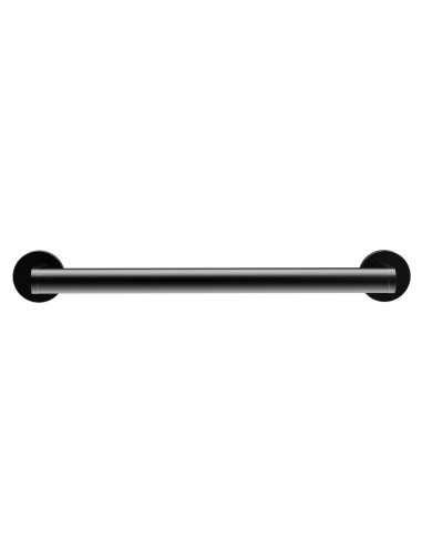 Barre droite avec deux points d’appui en acier inox AISI 304 gun metal PVD, 450 mm