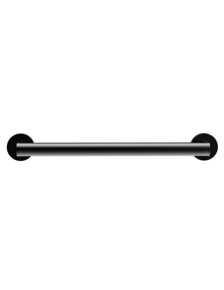 Barre droite avec deux points d’appui en acier inox AISI 304 gun metal PVD, 450 mm