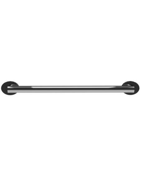 Barre droite avec deux points d’appui en acier inox AISI 304 brillant, 600 mm