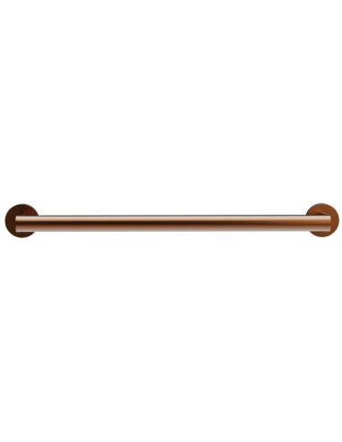 Barre droite avec deux points d’appui en acier inox AISI 304 bronze PVD, 600 mm