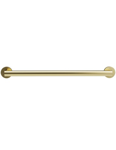 Barre droite avec deux points d’appui en acier inox AISI 304 or satiné PVD, 600 mm