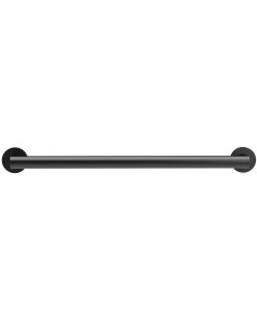 Barre droite avec deux points d’appui en acier inox AISI 304 noir, 600 mm