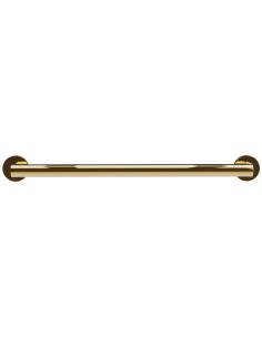 Barre droite avec deux points d’appui en acier inox AISI 304 or brillant PVD, 600 mm