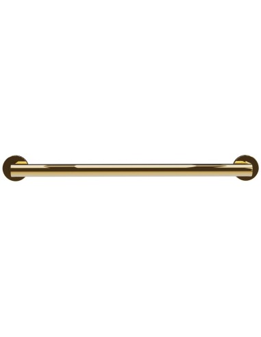 Barre droite avec deux points d’appui en acier inox AISI 304 or brillant PVD, 600 mm