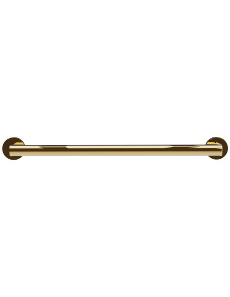 Barre droite avec deux points d’appui en acier inox AISI 304 or brillant PVD, 600 mm