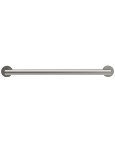 Barre droite avec deux points d’appui en acier inox AISI 304 satiné, 600 mm