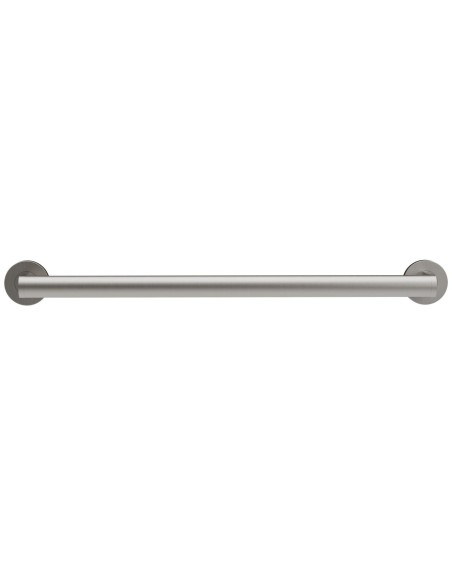 Barre droite avec deux points d’appui en acier inox AISI 304 satiné, 600 mm