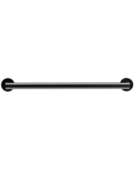 Barre droite avec deux points d’appui en acier inox AISI 304 gun metal PVD, 600 mm