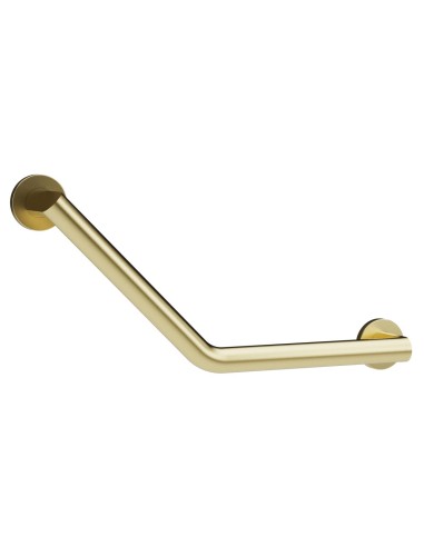 Barre angulaire avec deux points d’appui en acier inox AISI 304 or satiné PVD