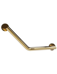 Barre angulaire avec deux points d’appui en acier inox AISI 304 or brillant PVD