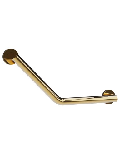 Barre angulaire avec deux points d’appui en acier inox AISI 304 or brillant PVD