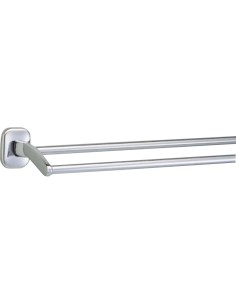 Porte-serviettes double Zamac brillant