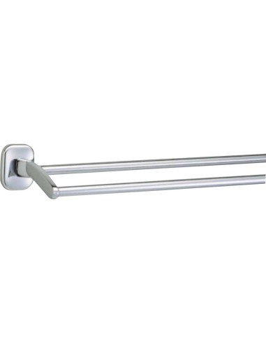 Porte-serviettes double Zamac brillant
