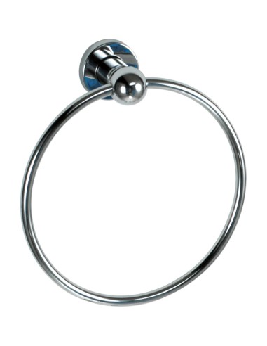 Série SIENA - Grand anneau porte-serviette en LAIT ON chromé