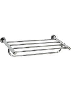 Série SIENA - Etagère porte-serviette avec barre i ntéfieure en LAITON chromé