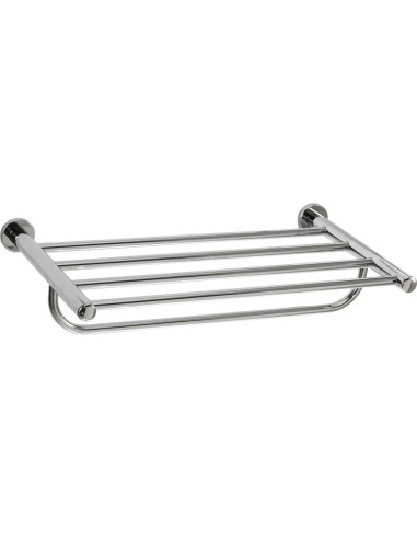 Série SIENA - Etagère porte-serviette avec barre i ntéfieure en LAITON chromé